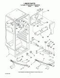LINER PARTS Diagram and Parts List for T6TXNWFWT00  Estate Refrigerator