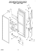 REFRIGERATOR DOOR Diagram and Parts List for ED25DQXBB01  Whirlpool Refrigerator