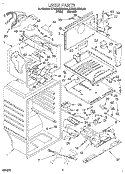 LINER Diagram and Parts List for KTRS21MDWH03  KitchenAid Refrigerator