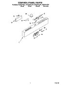 CONTROL PANEL PARTS Diagram and Parts List for KUDS01FLSS1  KitchenAid Dishwasher