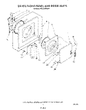 DRYER FRONT PANEL AND DOOR Diagram and Parts List for KGLC500TAL1  KitchenAid Washer Dryer Combo