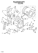 BULKHEAD PARTS Diagram and Parts List for 7MSGDX600LQ0  Whirlpool Dryer