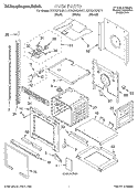 OVEN, LITERATURE Diagram and Parts List for KEBC278HBL1  KitchenAid Wall Oven