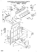 CONTROLS AND REAR PANEL Diagram and Parts List for LSP6244BN0  Whirlpool Washer