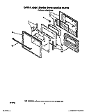 UPPER AND LOWER DOOR Diagram and Parts List for KEBS276WBL2  KitchenAid Wall Oven