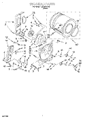 BULKHEAD Diagram and Parts List for LGR3634EW0  Whirlpool Dryer