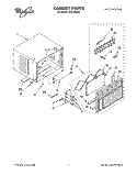 CABINET Diagram and Parts List for ACE124XX0  Whirlpool Air Conditioner