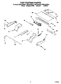 TOP VENTING PARTS, OPTIONAL PARTS Diagram and Parts List for RBS305PRB00  Whirlpool Wall Oven