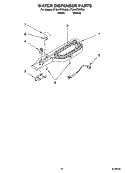 WATER DISPENSER PARTS, OPTIONAL PARTS Diagram and Parts List for ET2AHTXMT02  Whirlpool Refrigerator
