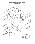 AIR FLOW AND CONTROL Diagram and Parts List for X05002X02  Roper Air Conditioner