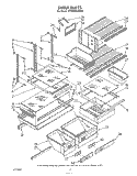 SHELF , LIT/OPTIONAL Diagram and Parts List for ET25DMXVW03  Whirlpool Refrigerator