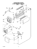 ICE MAKER Diagram and Parts List for GR9SHMXKQ01  Whirlpool Refrigerator