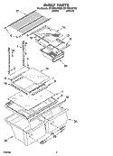 SHELF PARTS, OPTIONAL PARTS Diagram and Parts List for ET1PHKXPQ02  Whirlpool Refrigerator
