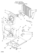 UNIT Diagram and Parts List for JZ235S0  Whirlpool Ice Maker