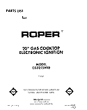 SECTION Diagram and Parts List for CGX215VX0  Roper Cooktop