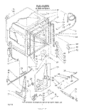 TUB , LIT/OPTIONAL Diagram and Parts List for DU7200XS0  Whirlpool Dishwasher