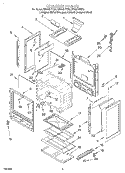 CHASSIS Diagram and Parts List for SF395LEEB0  Whirlpool Range