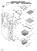 FREEZER LINER PARTS Diagram and Parts List for KSCS25FSBL00  KitchenAid Refrigerator