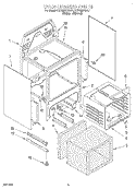 OVEN CHASSIS Diagram and Parts List for KERS507EWH1  KitchenAid Range