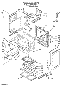 CHASSIS PARTS Diagram and Parts List for SF272LXTD1  Whirlpool Range