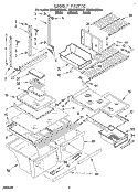 SHELF Diagram and Parts List for ET25DMXDN01  Whirlpool Refrigerator