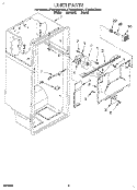 LINER Diagram and Parts List for ET25DMXBW01  Whirlpool Refrigerator