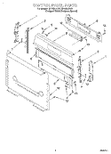 CONTROL PANEL Diagram and Parts List for SF195LEHZ0  Whirlpool Range