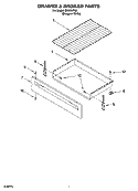 DRAWER & BROILER PARTS, OPTIONAL PARTS (NOT INCLUDED) Diagram and Parts List for IES355RQ2  Inglis Range