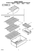 SHELF PARTS, OPTIONAL PARTS Diagram and Parts List for ET6WSKYKQ02  Whirlpool Refrigerator