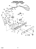 CONTROL PARTS, OPTIONAL PARTS Diagram and Parts List for ED0GTKXMQ00  Whirlpool Refrigerator