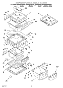 REFRIGERATOR SHELF PARTS Diagram and Parts List for KSRA22FKSS00  KitchenAid Refrigerator