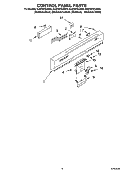 CONTROL PANEL PARTS Diagram and Parts List for KUDS01DJSP0  KitchenAid Dishwasher
