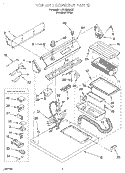 TOP AND CONSOLE, OPTIONAL Diagram and Parts List for LGL8858EQ2  Whirlpool Dryer
