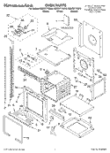 OVEN, LITERATURE Diagram and Parts List for KEBC277KWH0  KitchenAid Wall Oven