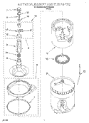 AGITATOR, BASKET AND TUB Diagram and Parts List for 6CAP2782EW0  Whirlpool Washer