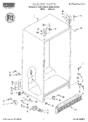 CABINET Diagram and Parts List for RS20AQXFW00  Roper Refrigerator