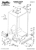 CABINET PARTS Diagram and Parts List for IS25CFXTQ01  Inglis Refrigerator