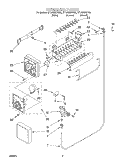 ICE MAKER Diagram and Parts List for ET18GMXHN00  Whirlpool Refrigerator