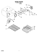OVEN PARTS Diagram and Parts List for IJP89801  Inglis Range