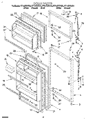 DOOR Diagram and Parts List for ET14JKYDN00  Whirlpool Refrigerator