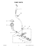 PUMP PARTS Diagram and Parts List for WFL98HEBU0  Whirlpool Washer
