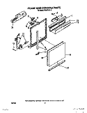 FRAME AND CONSOLE Diagram and Parts List for DU9200XX0  Whirlpool Dishwasher