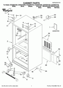 CABINET PARTS Diagram and Parts List for GX5SHDXVB00  Whirlpool Refrigerator