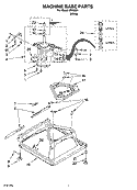 MACHINE BASE PARTS Diagram and Parts List for IP45004  Inglis Washer