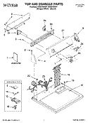 TOP AND CONSOLE PARTS Diagram and Parts List for CEDX463RT1  Crosley Dryer