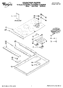 COOKTOP PARTS, OPTIONAL PARTS Diagram and Parts List for GJC3654RB02  Whirlpool Cooktop
