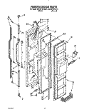 FREEZER DOOR Diagram and Parts List for KSRS27QXWH01  KitchenAid Refrigerator