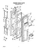 Part Location Diagram of 1123929 Whirlpool BRACKET, DOOR STOP