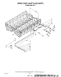 UPPER RACK AND TRACK Diagram and Parts List for KUDI21DS3  KitchenAid Dishwasher