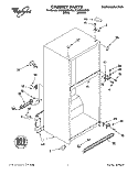 CABINET Diagram and Parts List for ET20NMXDW00  Whirlpool Refrigerator